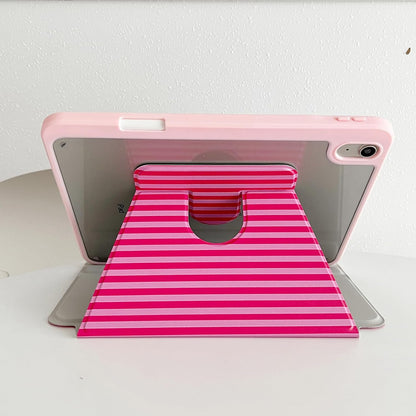iPad A16 Case for 11th Generation (11 Inch, 2025) and 10th Generation (10.9 Inch, 2022) - Protective Cover with 360-Degree Rotating Stand, Pencil Holder, and Auto Wake/Sleep Feature in Hot Pink