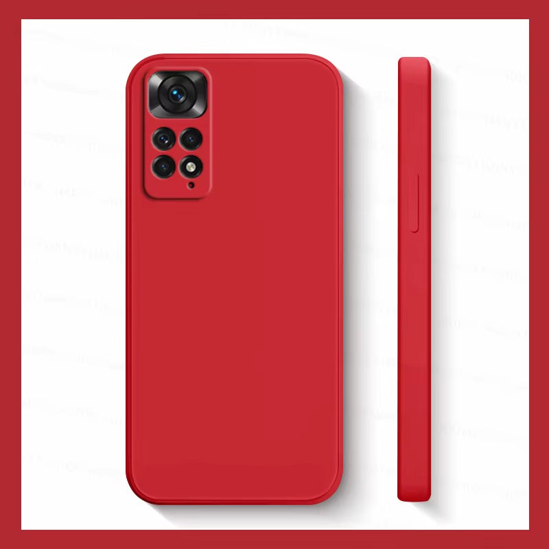 Xiaomi Redmi Note 11S Shockproof Liquid Silicone Phone Case - Compatible with Redmi Note 10, 11, 12, 13 Pro Plus 5G