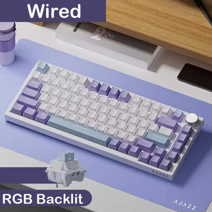 AK820V2/Ak820Vpro Multifunctional Mechanical Keyboard with Tri-Mode Connectivity and Wrist Rest