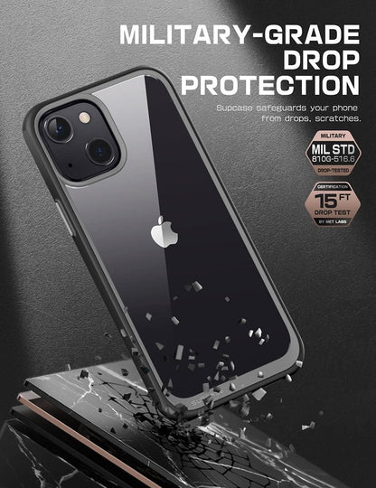 iPhone 13 Case with Military-Grade Protection, Slim and Lightweight Design, Premium Hybrid Clear Back, Raised Edges, Wireless Charger Compatible, Unicorn Beetle Style