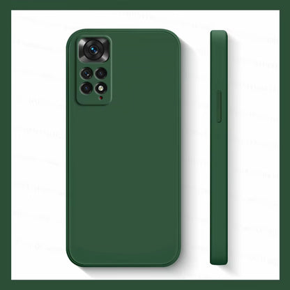 Xiaomi Redmi Note 11S Shockproof Liquid Silicone Phone Case - Compatible with Redmi Note 10, 11, 12, 13 Pro Plus 5G
