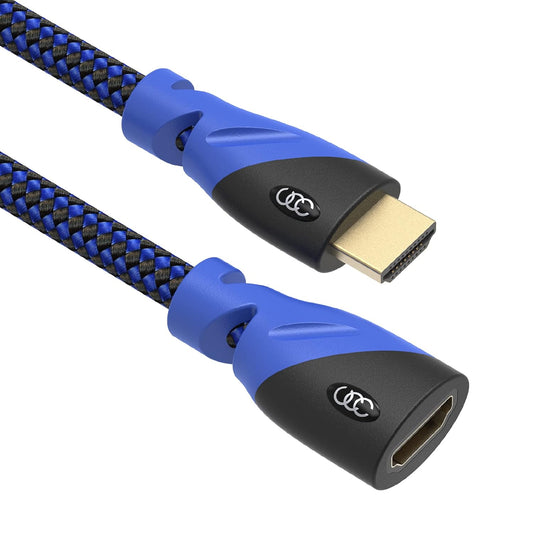HDMI Male to Female Extension Cable, 3 Feet - High Speed HDMI 2.0b, 4K Resolution, 3D Support, Full HD 2160P, HDCP 2.2 Compliant, Audio Return Channel