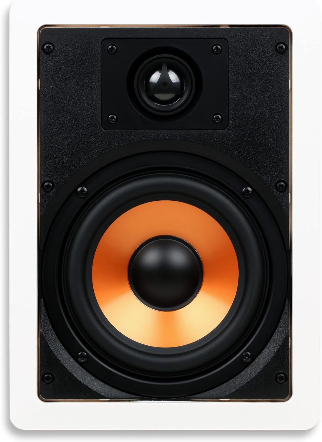 M-6S 6.5-Inch 2-Way In-Wall/Ceiling Speaker - Paintable White Finish, 7.3 x 10.7-Inch Cutout, Ideal for Home Theater and Whole House Audio, Suitable for Indoor or Covered Outdoor Use, Features 6.5" Woofer and 1" Aimable Silk Tweeter