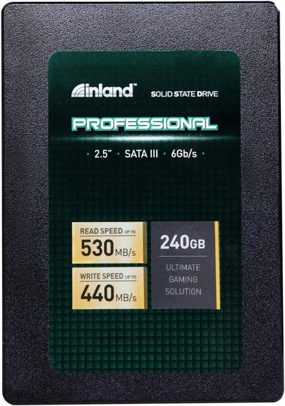 240GB 3D NAND SATA III 2.5" Internal Solid State Drive - Up to 530MB/s Read & 440MB/s Write Speeds, Ideal for Laptop and Desktop PC Upgrades