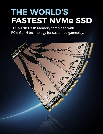 2TB Rocket 4 Plus NVMe 4.0 Gen4 PCIe M.2 Internal High-Performance SSD with M.2 NVMe Heatsink Combo (SB-RKT4P-PSHS-2TB)
