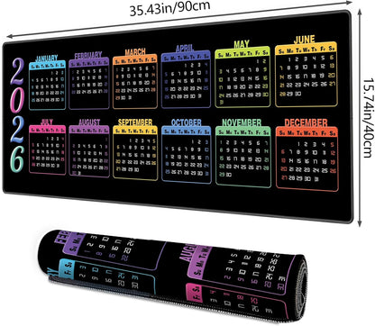 Gaming Mouse Pad XXL XL Large Long Extended Big Mousepad Non-Slip Rubber Keyboard Mouse Pad with Stitched Edges for Laptop Home Office (2026, 35.4 * 15.7)