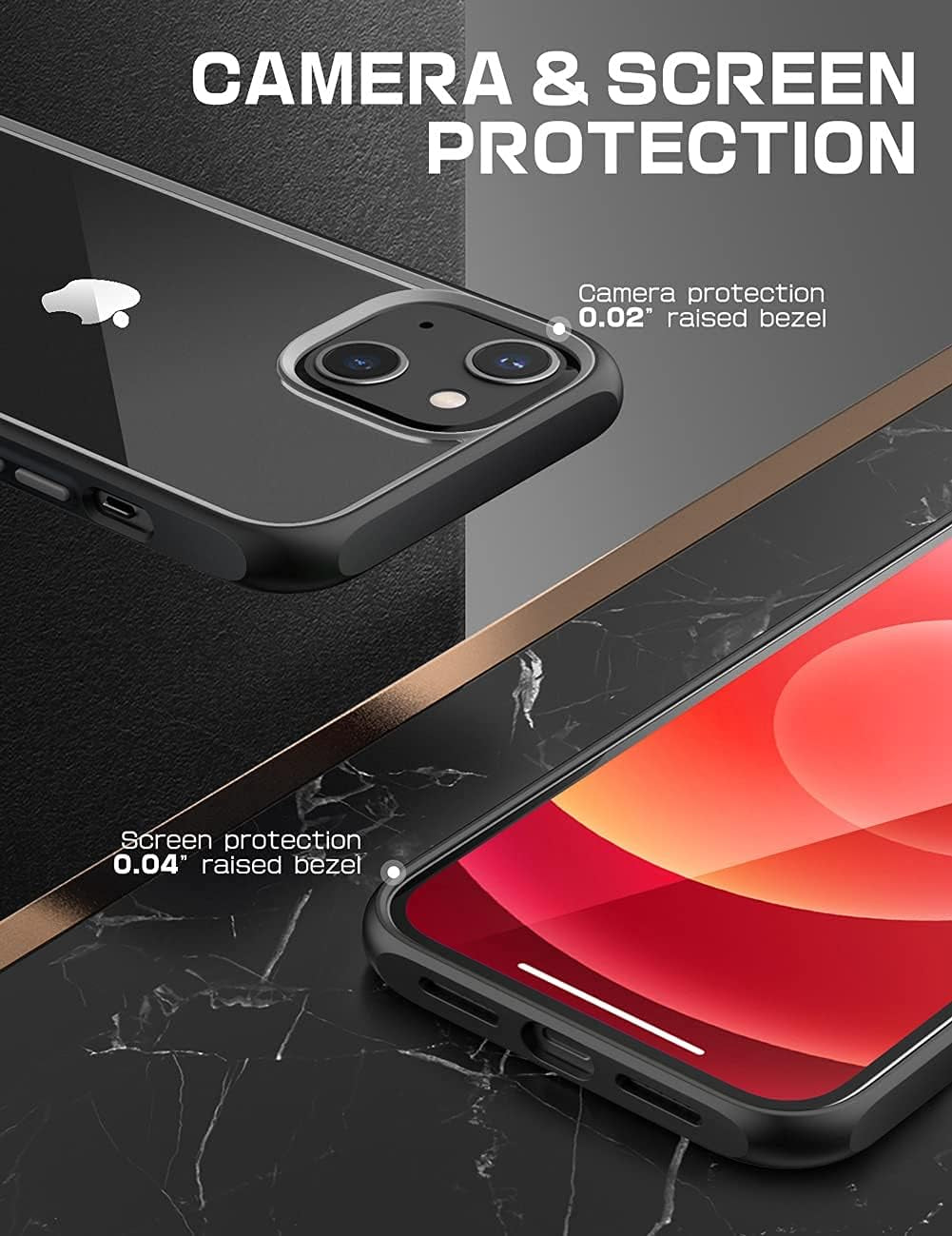 iPhone 13 Case with Military-Grade Protection, Slim and Lightweight Design, Premium Hybrid Clear Back, Raised Edges, Wireless Charger Compatible, Unicorn Beetle Style