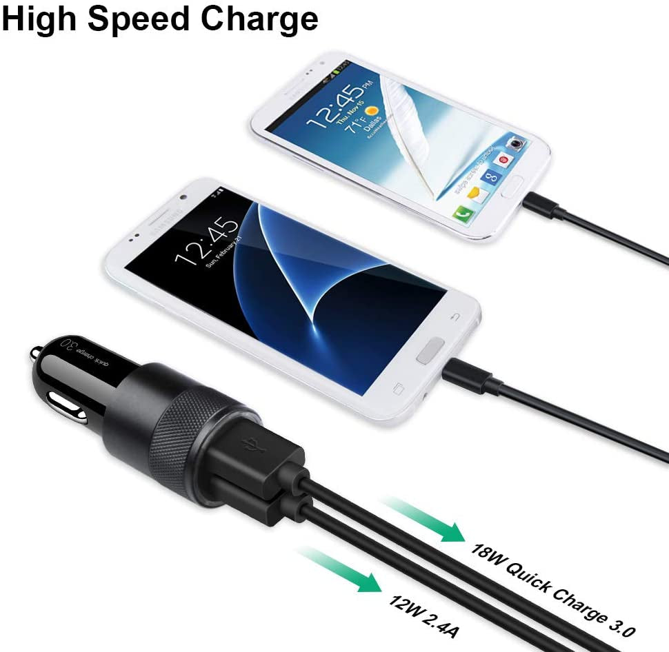 Dual-Port 30W USB Car Charger with Quick Charge 5.4A – Compatible with Samsung, iPhone, iPad, LG, and More
