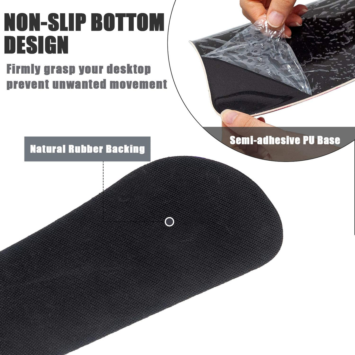 Keyboard Wrist Rest and Mouse Pad with Wrist Support, Memory Foam Set for Gaming and Office, Comfortable & Lightweight for Easy Typing & Pain Relief (White Butterflies)