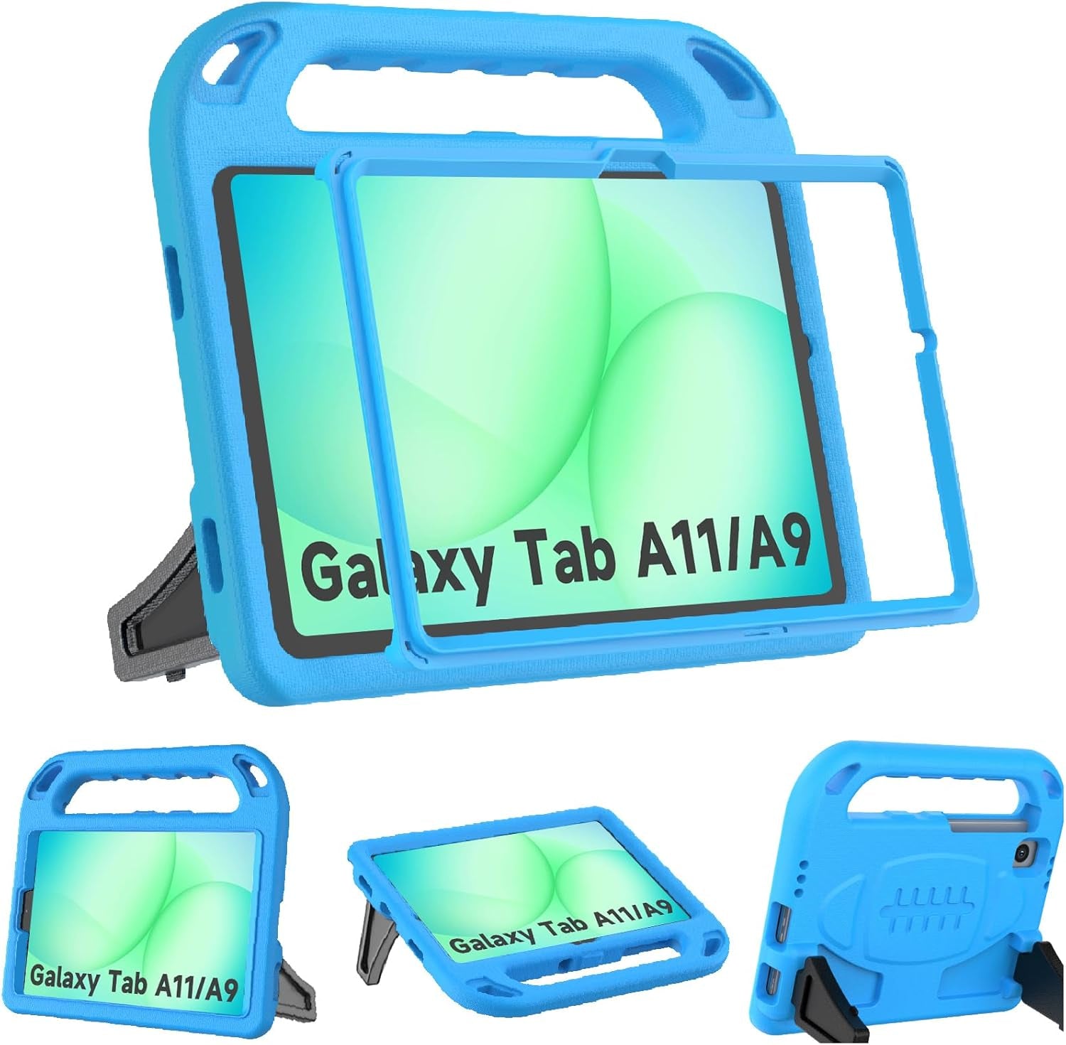 Kids Protective Case for Samsung Galaxy Tab A11 (8.7 Inch, 2025), A9 (8.7 Inch, 2023), and A7 Lite (8.7 Inch, 2021) - Features Built-In Screen Protector and Shockproof Design - Blue