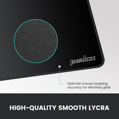 DX-1000XL Waterproof Gaming Mouse Pad with Stitched Edges and Non-Slip Rubber Base - Extra Large 15.75 x 12.6 x 0.12 Inches, Black