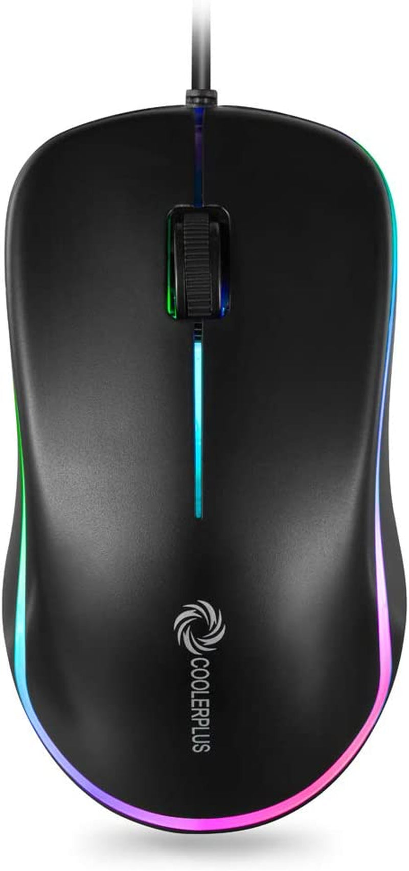 FC112 USB Optical Wired Computer Mouse - 1000 DPI, Ergonomic Design for Office and Home Use, Compatible with Windows PC, Laptop, Desktop, Notebook (Black)