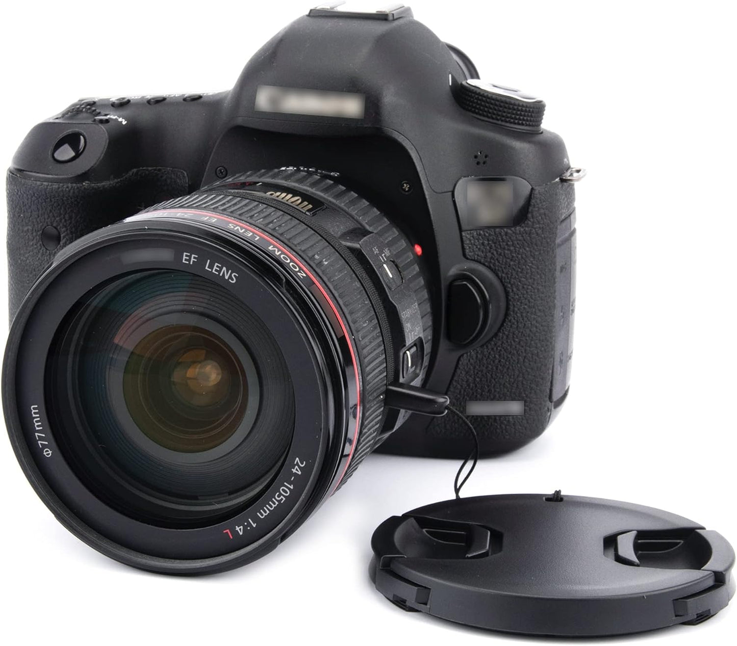 77mm Front Lens Cap Cover (2-Pack) with Keeper for DSLR and Mirrorless Lenses - Compatible with Canon EOS 6D II, 5D IV, Nikon D750, D780, and More