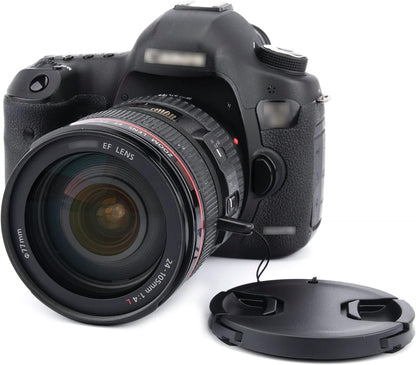 77mm Front Lens Cap Cover (2-Pack) with Keeper for DSLR and Mirrorless Lenses - Compatible with Canon EOS 6D II, 5D IV, Nikon D750, D780, and More