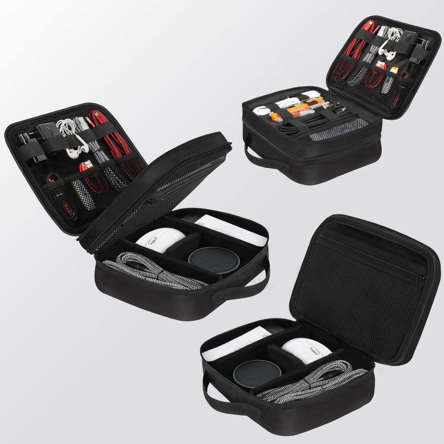 Electronics Organizer Travel Case - Water-Resistant Cable Organizer Bag for Camera Accessories, Travel Essentials, and Devices - Ideal Gift for Men