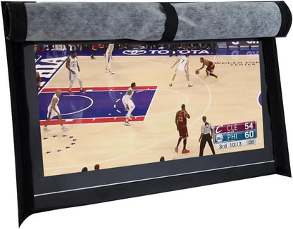 Outdoor 40"-43" TV Cover with Scratch-Resistant Liner for LED Screen Protection, Compatible with Standard Mounts and Stands (Black)