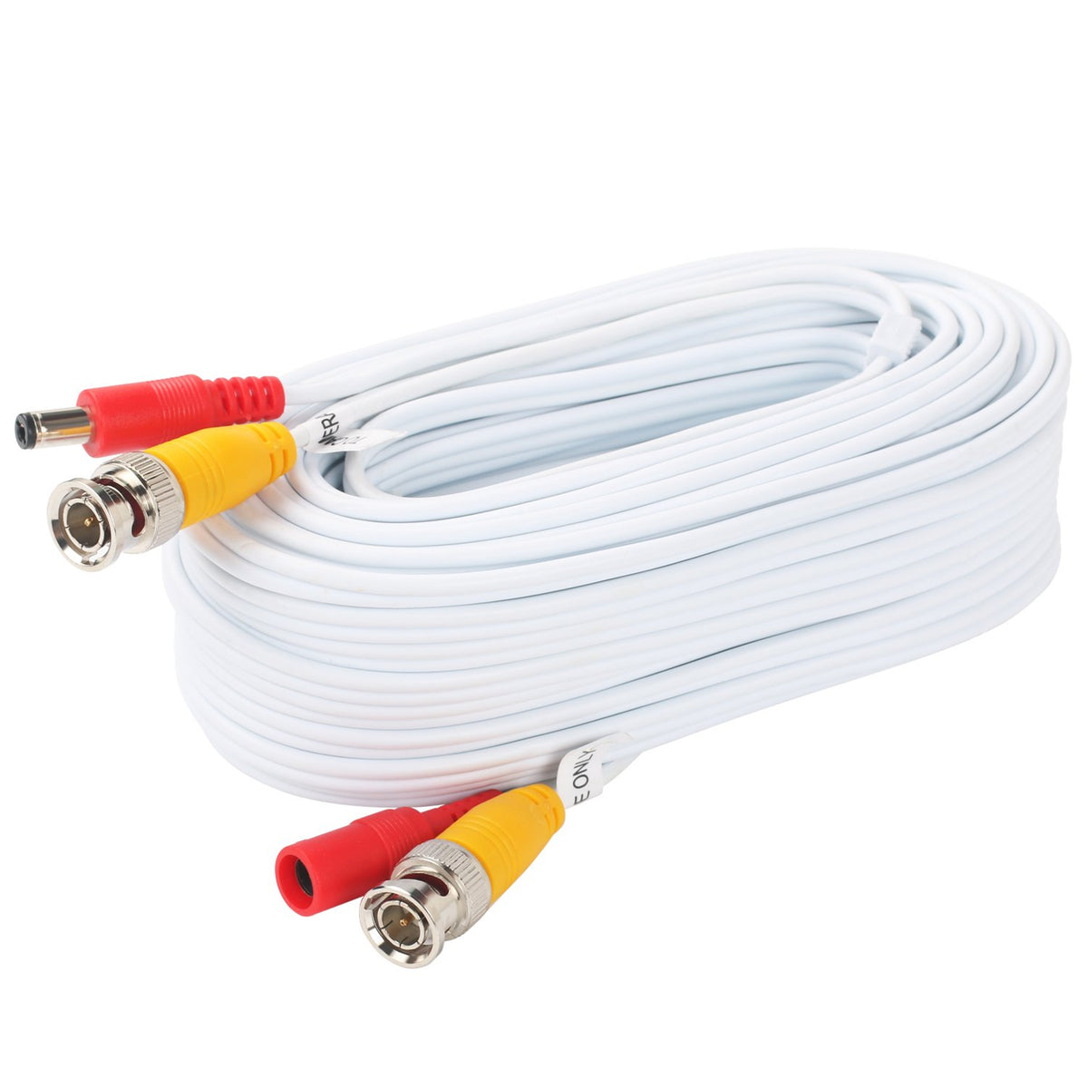 30-Foot Pre-Made BNC Video Power Cable with Dual Connectors for CCTV Surveillance Systems