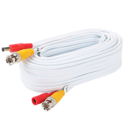 30-Foot Pre-Made BNC Video Power Cable with Dual Connectors for CCTV Surveillance Systems