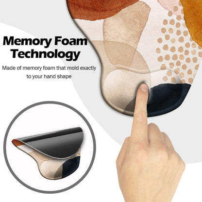 Ergonomic Mouse Pad with Wrist Support and Non-Slip PU Base for Enhanced Comfort and Aesthetic Appeal in Home and Office Use
