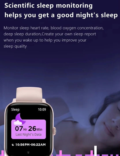 1.83-Inch Bluetooth Smartwatch for Men and Women with Heart Rate Monitor and Fitness Tracking Features