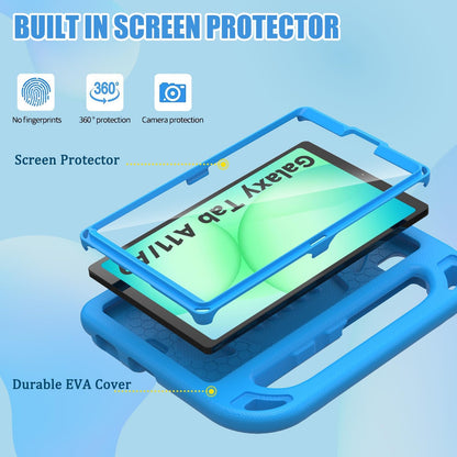 Kids Protective Case for Samsung Galaxy Tab A11 (8.7 Inch, 2025), A9 (8.7 Inch, 2023), and A7 Lite (8.7 Inch, 2021) - Features Built-In Screen Protector and Shockproof Design - Blue