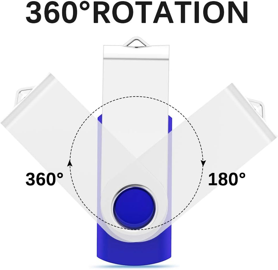 10-Pack 64GB USB 2.0 Flash Drives - Blue