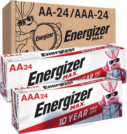 AA and AAA Battery Combo Pack, 48 Count - Includes 24 Max AA and 24 Max AAA Batteries