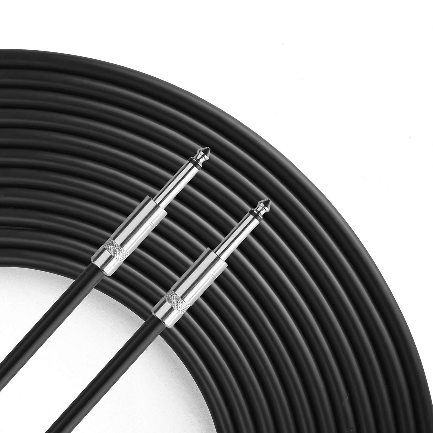 2-Pack of 100 Ft 1/4" TS Speaker Cables, True 12 AWG for DJ and PA Systems