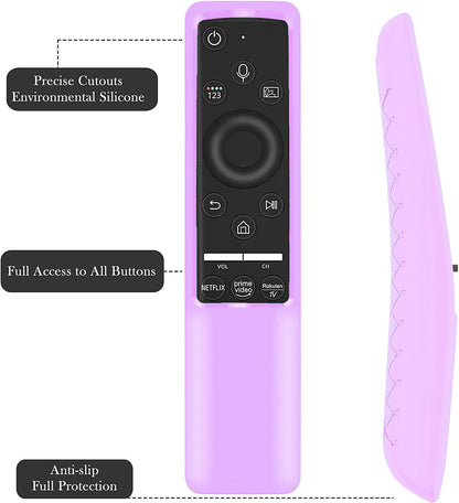 Samsung Smart TV Remote Controller BN59 Series Compatible Silicone Cover - Lightweight, Shockproof, Anti-Slip Sleeve in Purple
