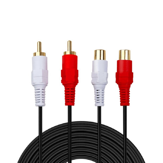 GHWL 50FT RCA Extension Cable - 2RCA Male to 2RCA Female Stereo Audio Cables for Home Theater, HDTV, Amplifiers, and Hi-Fi Systems