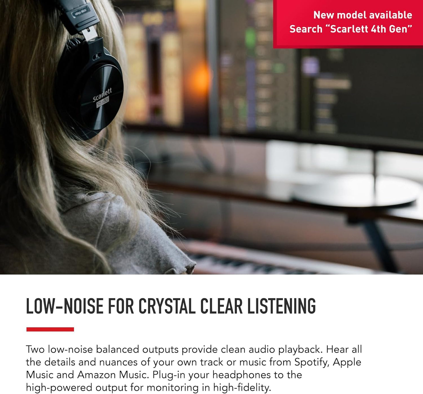 Scarlett Solo 3rd Generation USB Audio Interface for Musicians and Content Creators - Studio Quality Recording and Playback with XLR Mic Preamp, Hi-Z Instrument Input, 24-Bit/192kHz Resolution, 56dB Gain Range, Air Mode, Compatible with macOS, Windows, and iPadOS