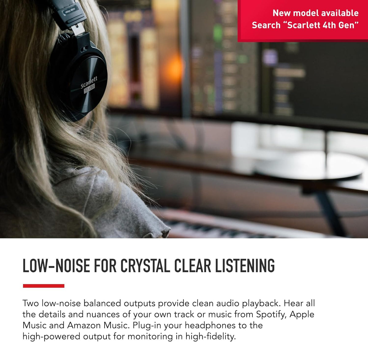 Scarlett Solo 3rd Generation USB Audio Interface for Musicians and Content Creators - Studio Quality Recording and Playback with XLR Mic Preamp, Hi-Z Instrument Input, 24-Bit/192kHz Resolution, 56dB Gain Range, Air Mode, Compatible with macOS, Windows, and iPadOS