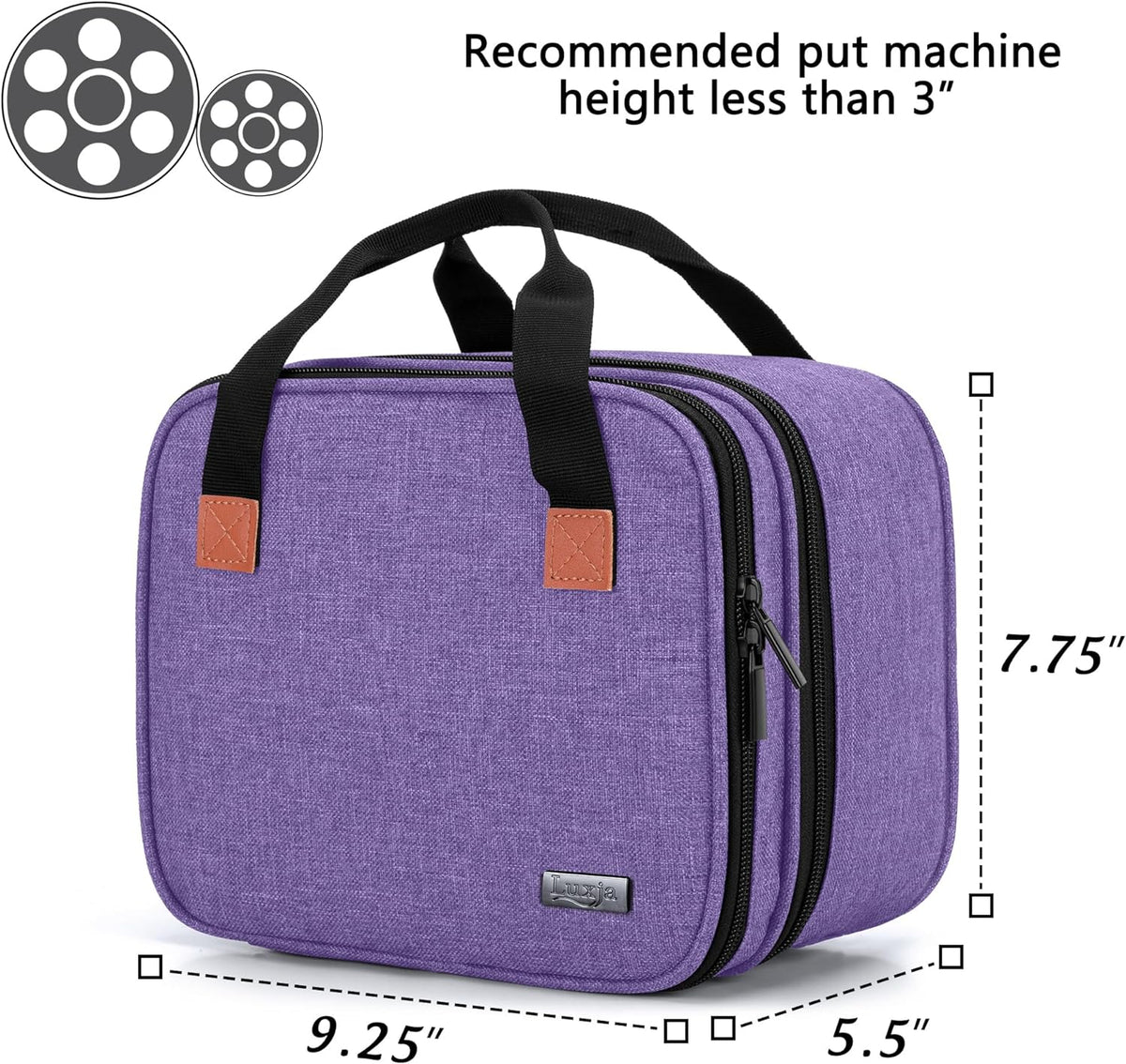 Professional Carrying Case for DR.J Mini Projector and Accessories - Purple