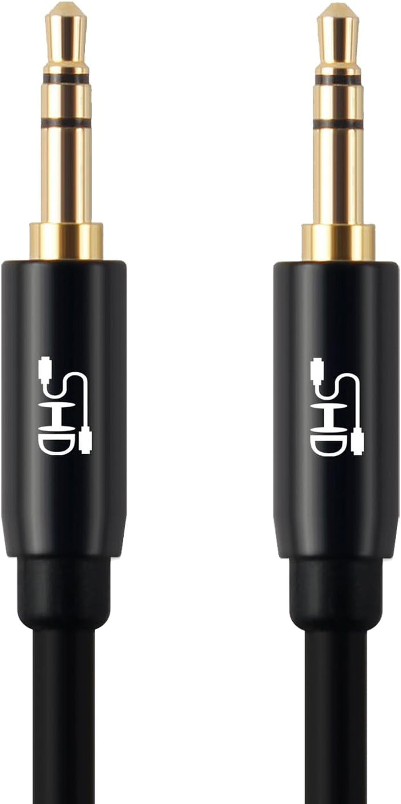 Premium 20ft 3.5mm Aux Cable for Car Audio - Dual Shielded with Gold Plated Connectors