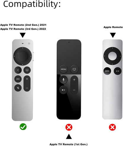 Compatible with Apple TV 4K Siri Remote Case 2021, Yellow | Silky-Soft Anti-Slip Protective Silicone Cover for Siri Remote Control 2Nd Generation [Lanyard Included]
