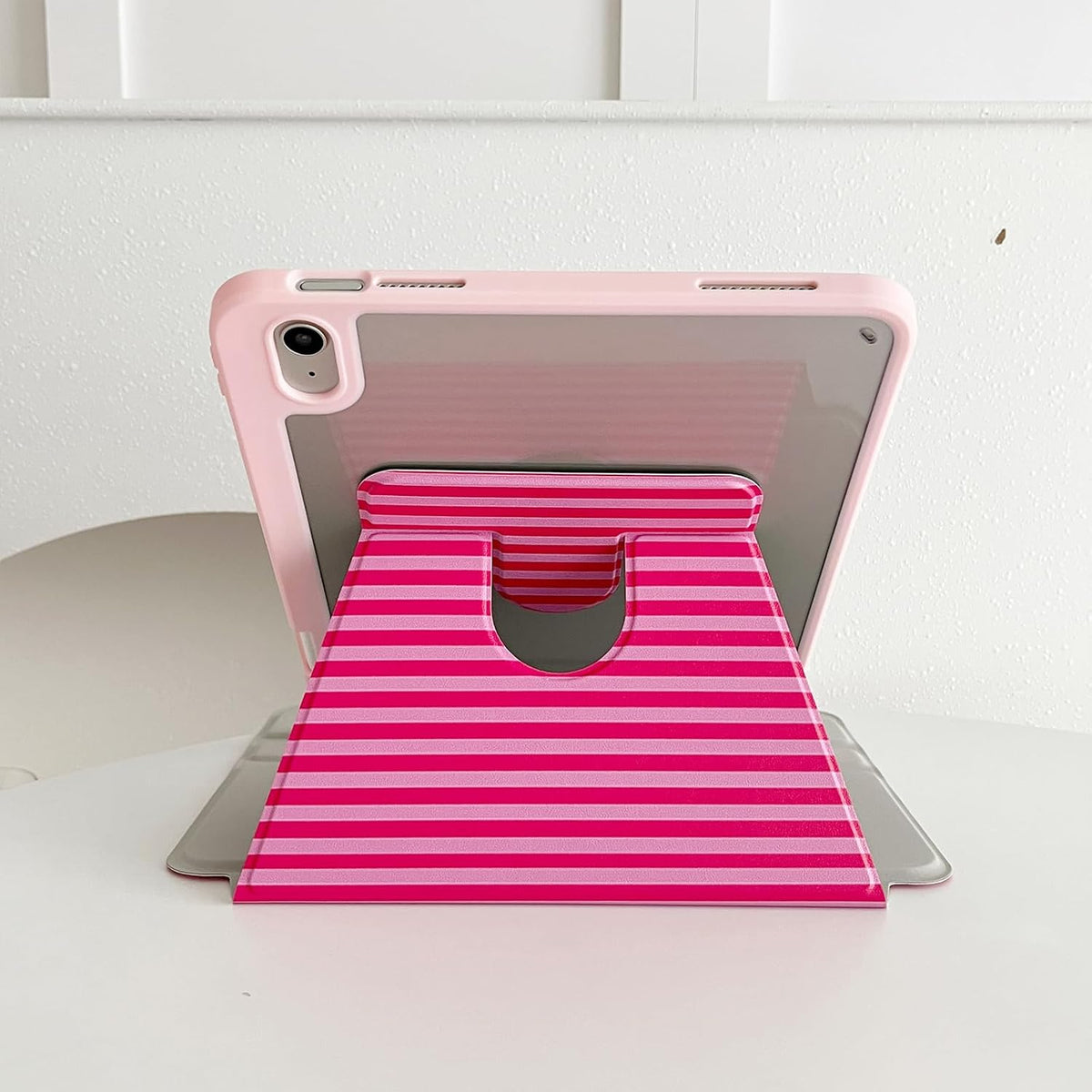 iPad A16 Case for 11th Generation (11 Inch, 2025) and 10th Generation (10.9 Inch, 2022) - Protective Cover with 360-Degree Rotating Stand, Pencil Holder, and Auto Wake/Sleep Feature in Hot Pink