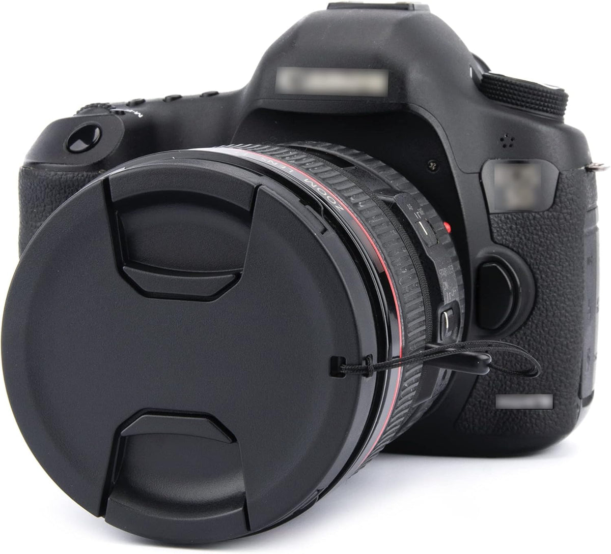 77mm Front Lens Cap Cover (2-Pack) with Keeper for DSLR and Mirrorless Lenses - Compatible with Canon EOS 6D II, 5D IV, Nikon D750, D780, and More