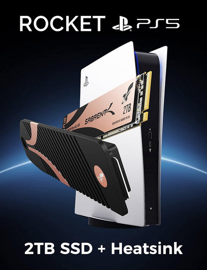 2TB Rocket 4 Plus NVMe 4.0 Gen4 PCIe M.2 Internal High-Performance SSD with M.2 NVMe Heatsink Combo (SB-RKT4P-PSHS-2TB)