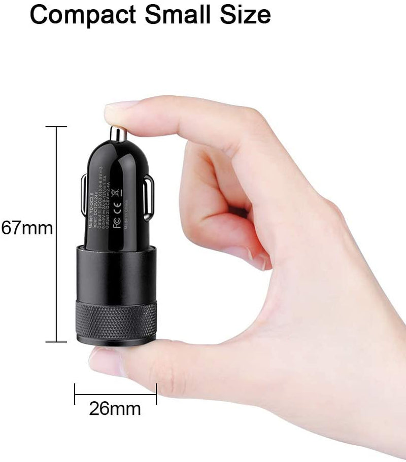 Dual-Port 30W USB Car Charger with Quick Charge 5.4A – Compatible with Samsung, iPhone, iPad, LG, and More