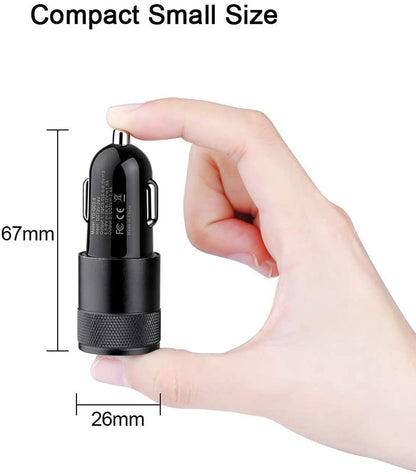 Dual-Port 30W USB Car Charger with Quick Charge 5.4A – Compatible with Samsung, iPhone, iPad, LG, and More