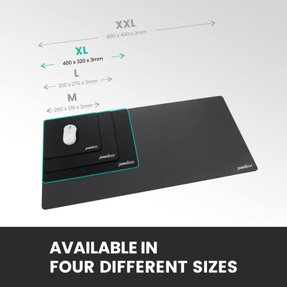 DX-1000XL Waterproof Gaming Mouse Pad with Stitched Edges and Non-Slip Rubber Base - Extra Large 15.75 x 12.6 x 0.12 Inches, Black