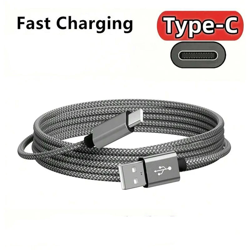 Experience Lightning-Fast Charging with Our Premium Nylon USB-A to USB-C Cable - Perfect for Huawei, Samsung, and All Your Android Devices in 1M, 2M, or 3M Lengths!