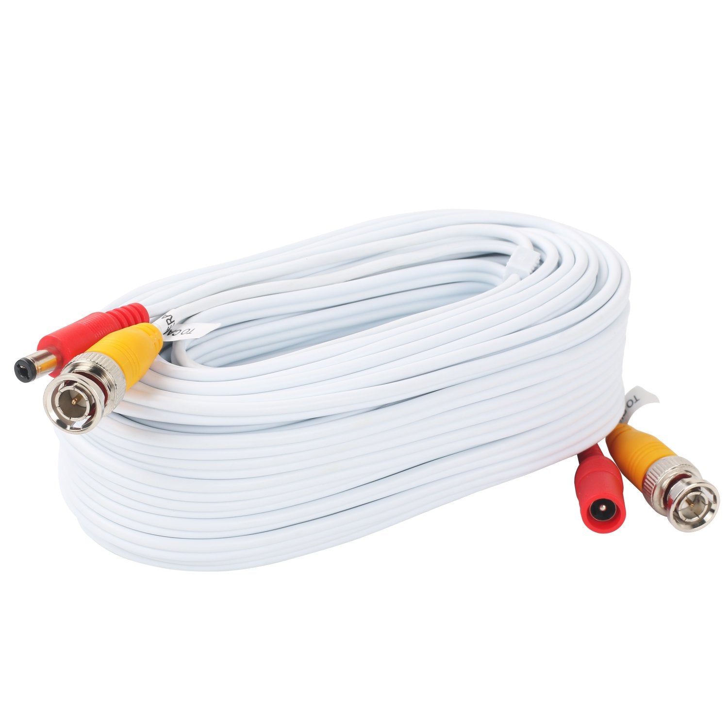 30-Foot Pre-Made BNC Video Power Cable with Dual Connectors for CCTV Surveillance Systems