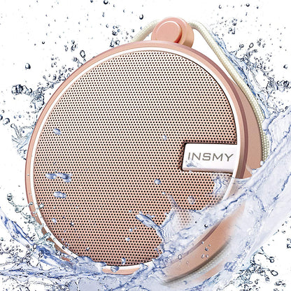 C12 IP67 Waterproof Bluetooth Shower Speaker - Portable Wireless Speaker with Loud Clear Sound, TF Card Support, Suction Cup, Ideal for Outdoor Activities - Pink