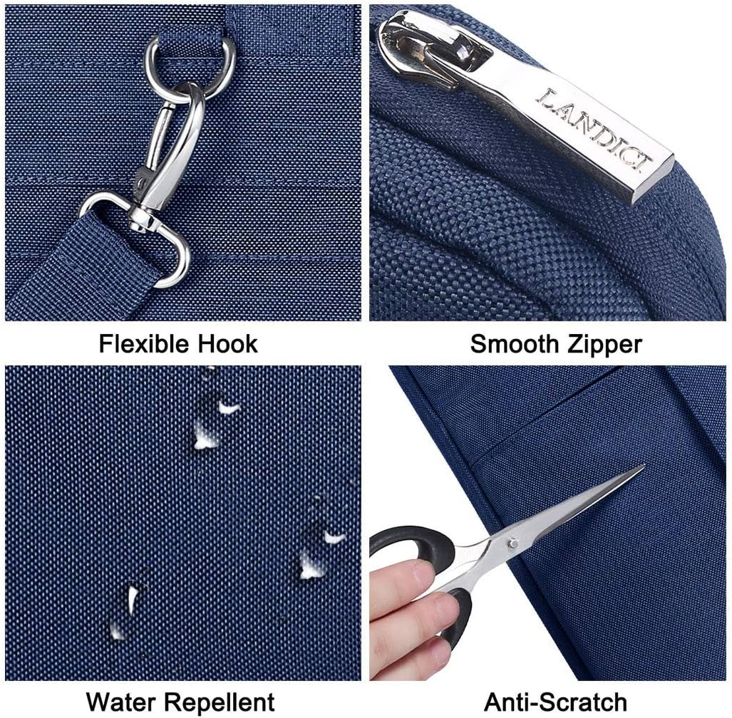 15.6-Inch Water-Resistant Laptop Bag with Shoulder Strap - Slim Waterproof Sleeve for MacBook Pro 15/16, MacBook Air 15, and 15-16 Inch HP, Acer, Dell, Lenovo, and ASUS Laptops