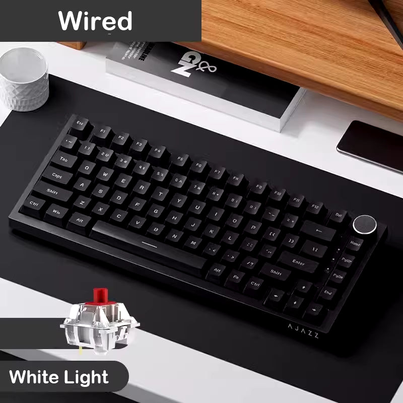 AK820V2/Ak820Vpro Multifunctional Mechanical Keyboard with Tri-Mode Connectivity and Wrist Rest