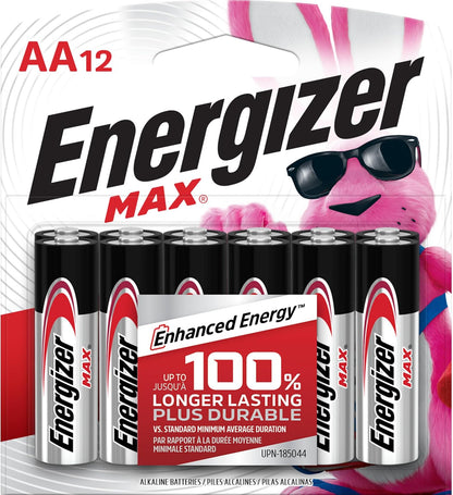 MAX Alkaline AA Batteries, 24-Pack