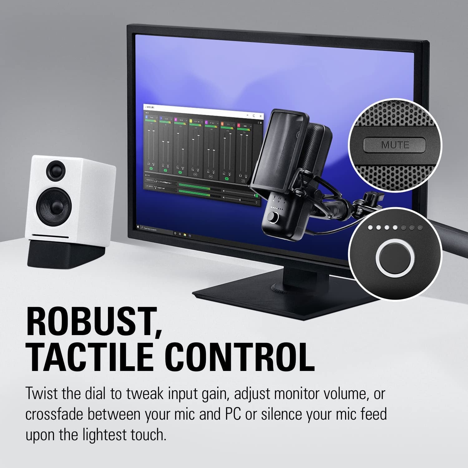 Wave:3 USB Condenser Microphone for Streaming - Cardioid Capsule, 24-Bit/96kHz Audio, Anti-Distortion Clipguard, Complimentary Mixer Software, Plug and Play for Mac and PC