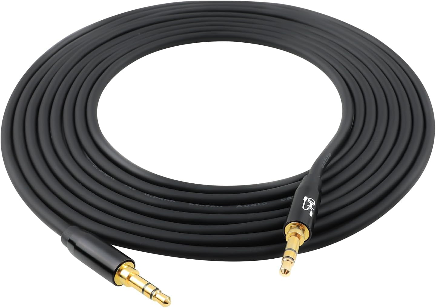 Premium 20ft 3.5mm Aux Cable for Car Audio - Dual Shielded with Gold Plated Connectors