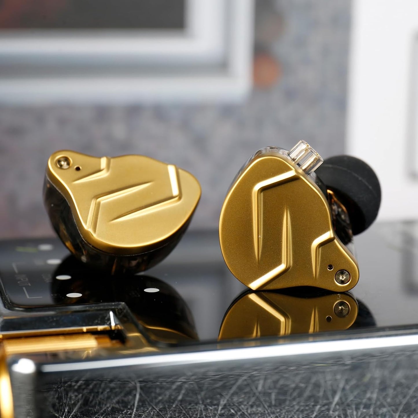 KZ ZSN PRO X High-Fidelity In-Ear Monitor Headphones with Hybrid Dual Driver, Detachable Tangle-Free Cable, Ideal for Gaming and Multimedia Use (Gold, Without Microphone)